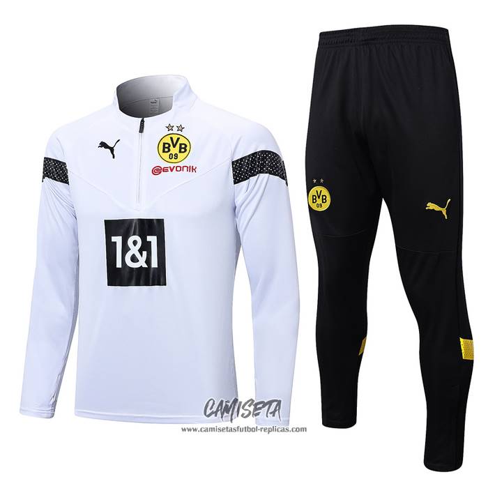 Chandal de Sudadera del Borussia Dortmund 2022-2023 Blanco